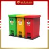 Thùng Rác 03 Ngăn Phân Loại Rác 60L
