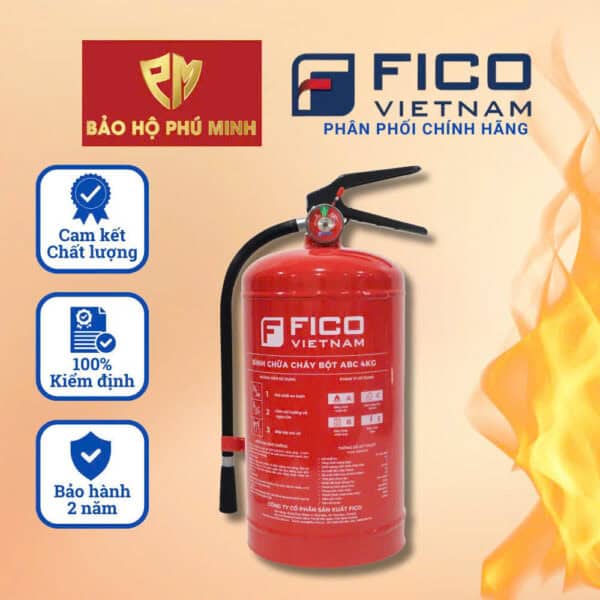 Bình chữa cháy FICO bột ABC 4kg